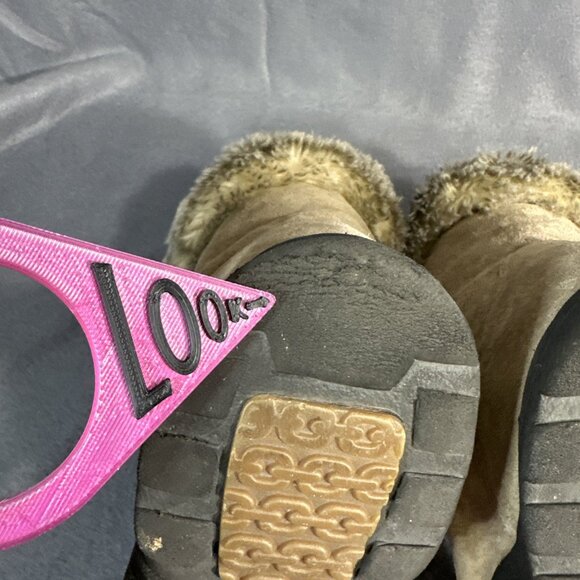 L.L. Bean Womens Winter Boots Brown Side Zipper Faux Fur Lined Boots Size 9.5 - Picture 10 of 16